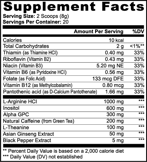 Energy & Focus Powder (Sour Candy)