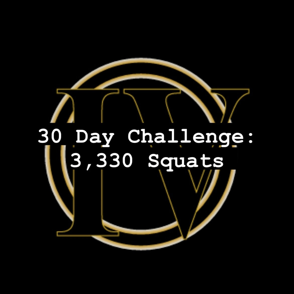 30 Day Challenge: 3,330 Squats